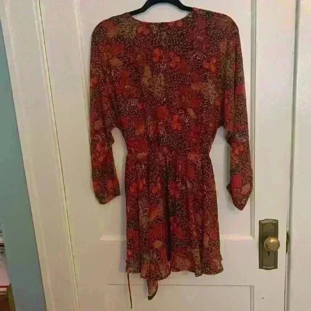 Free People Teegan Mini Dress in Peach Combo, size XS - Picture 11 of 16